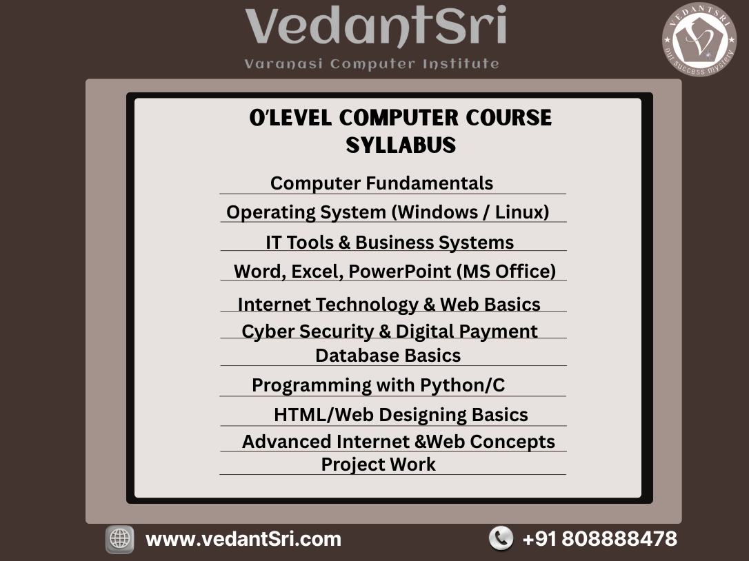 O'Level computer course syllabus