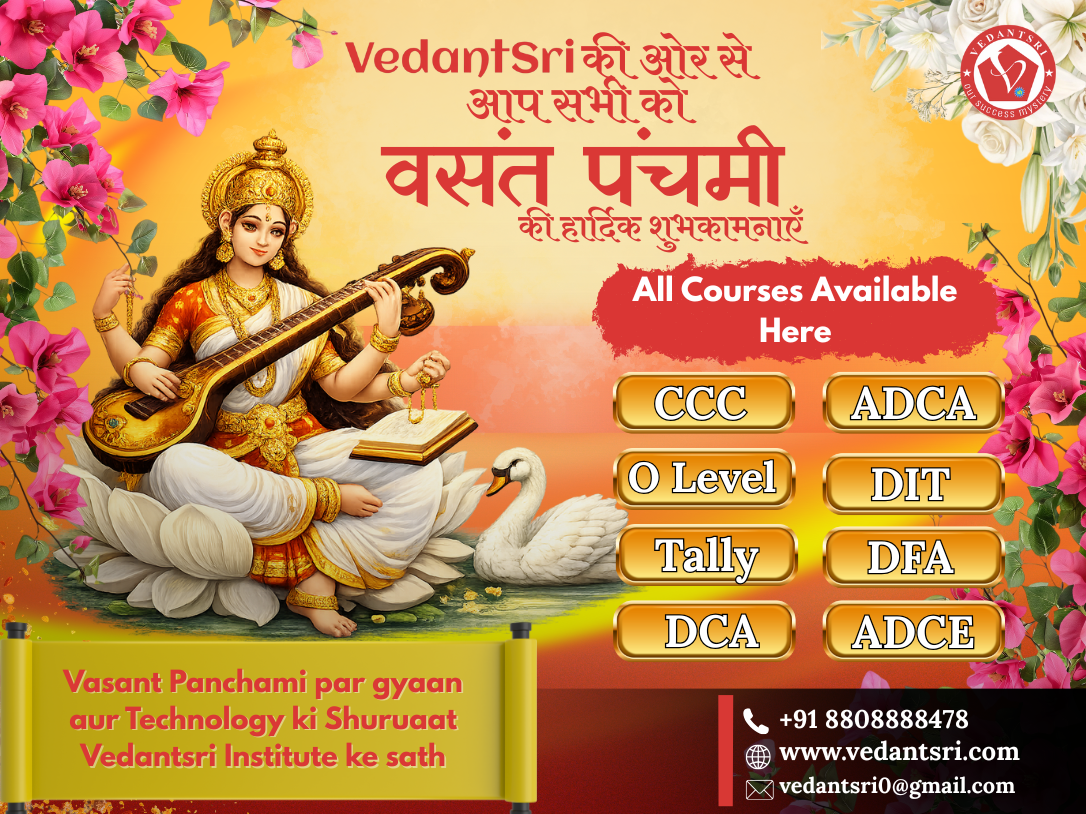 Happy Basant Panchami 2026 Vasant Panchami Par Gyaan Aur Technology Ki Shuruaat – VedantSri Computer Institute Ke Sath