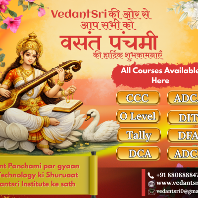 Happy Basant Panchami 2026 Vasant Panchami Par Gyaan Aur Technology Ki Shuruaat – VedantSri Computer Institute Ke Sath